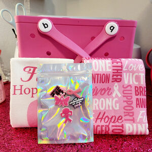 Mini Beach Tote Bag- Breast Cancer Awareness Themed